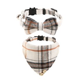 British Cat Collar With Bell Plaid Bow