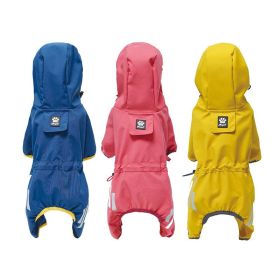 Small dog raincoat; body full surrounding; waterproof poncho pet clothes; with tow holes in the back